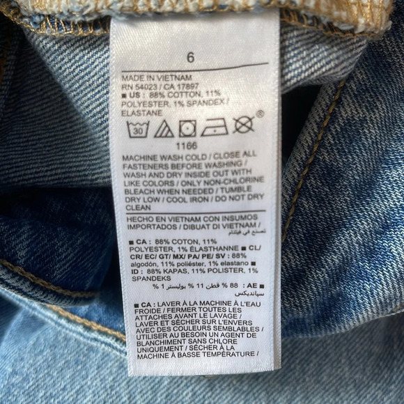 OLD NAVY High-Rise OG Loose Side-Slit Jeans Medium Wash Denim Secret Smooth 6 - Picture 10 of 12